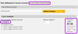 Sconto Deep Purple Italia Autobus Servigliano